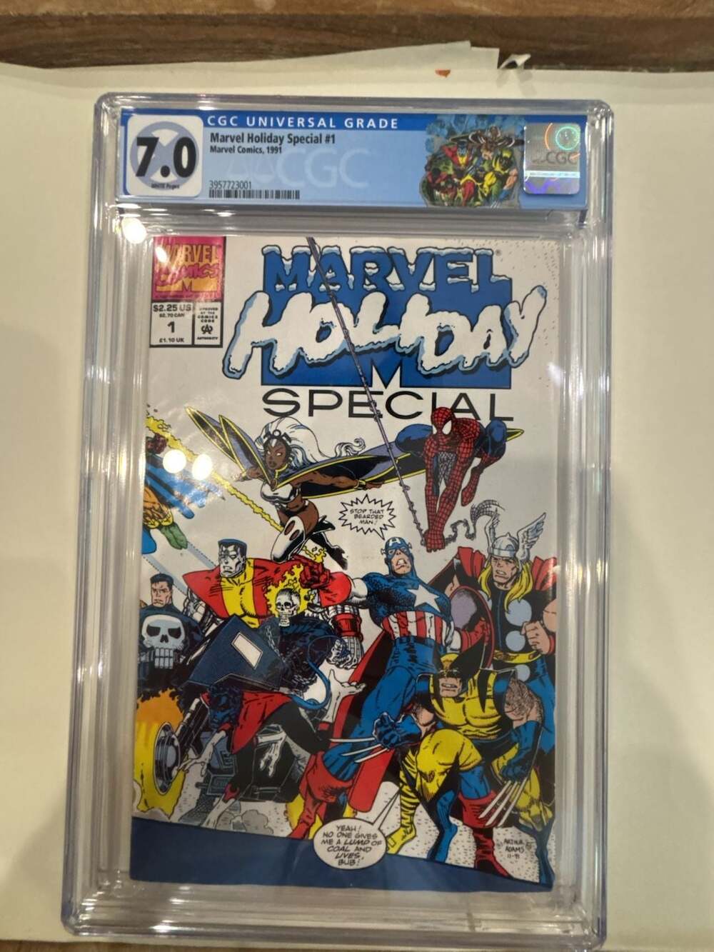 MARVEL HOLIDAY SPECIAL #1 (1991) CGC 7.0 (NM) White Pages
